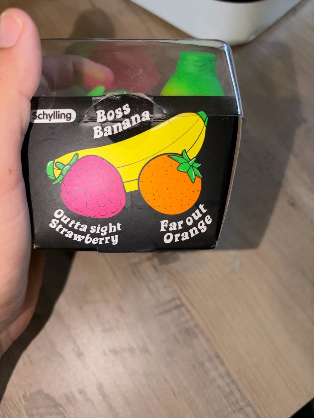 Schylling Groovy NeeDoh Fruit Stress Toy - Pink & Green